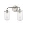 Z-Lite Delaney 2 Light Vanity, Brushed Nickel & Clear 471-2V-BN - alternate 6